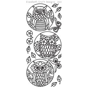 Owl Circles Peel-Off Stickers – Black
