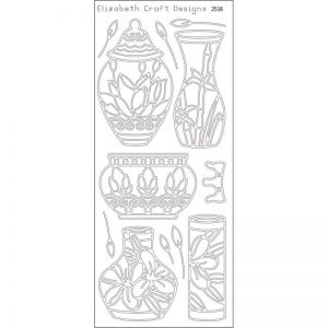 Asian Vases Peel-Off Stickers – Black