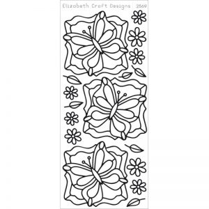 Butterfly Labels 1 Peel-Off Stickers – Silver