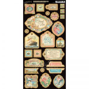 Come Away With Me Chipboard Die-Cuts 6″X12″ Sheet – Decorative