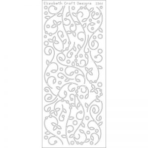 Doodles W/Leaves Peel-Off Stickers – Silver