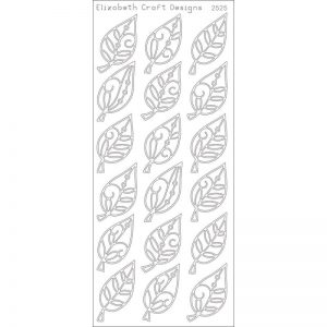 Elegant Leaves Peel-Off Stickers – Silver