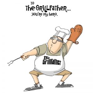 Father’s Day Cling Rubber Stamp 5″X4″ – Grill Father
