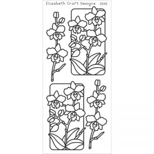 Flowers In Frames 3 Peel-Off Stickers – Gold