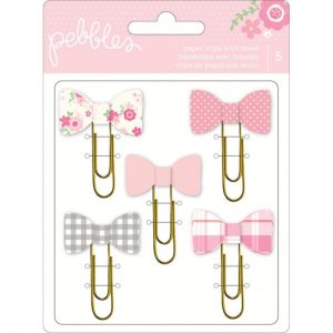 Girl Paper Clips With Bows – Special Delivery – Pebbles