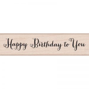 Hero Arts Mounted Rubber Stamps .5″X3″ – Happy Birthday