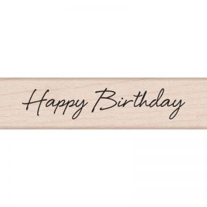 Hero Arts Mounted Rubber Stamps .5″X3″ – Little Greetings Happy Birthday