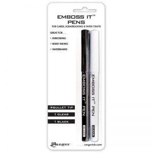 Inkssentials Emboss It Pens 2/Pkg – Black & Clear