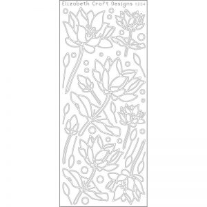 Lotus Flowers Peel-Off Stickers – Silver