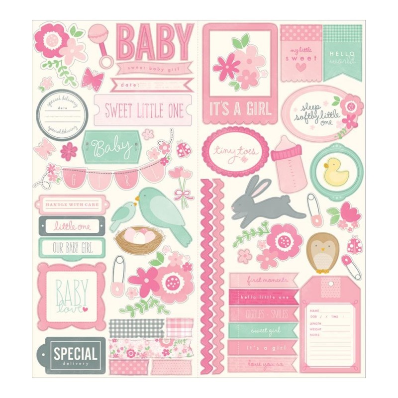 Baby Girl Scrapbook Stickers