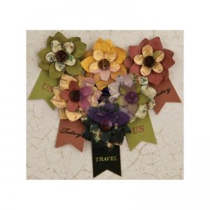 Time Traveler Flowers – Paper Hard Time 2.25″ W/Banner, 6/Pkg