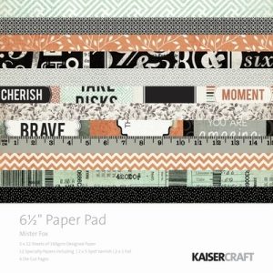 Kaisercraft Mister Fox Paper Pad 6.5″x6.5″