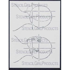 Stencil Girl Products – Face Map Side Stencil 9×12