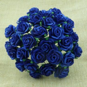 Wild Orchid Crafts Royal Blue Mulberry Paper Open Roses