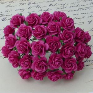 Wild Orchid Crafts Deep Pink Mulberry Paper Open Roses