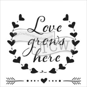 The Crafter’s Workshop 6×6 Stencil Love Grows