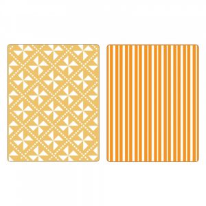 Sizzix Textured Impressions Embossing Folders 2PK – Pinwheels & Stripes Set