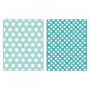 Sizzix Textured Impressions Embossing Folders 2PK – Polka Dots & Starflowers Set